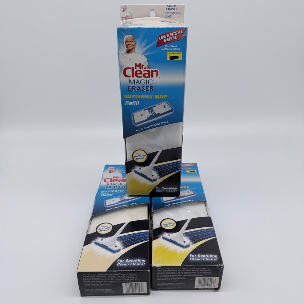 Mr. Clean Magic Eraser Butterfly Mop Refill Type C Universal 3 Pack 46923-7